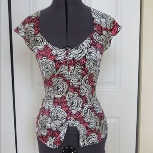 🔴CLEARANCE🔴 Size XS Guess Pink Floral Blouse